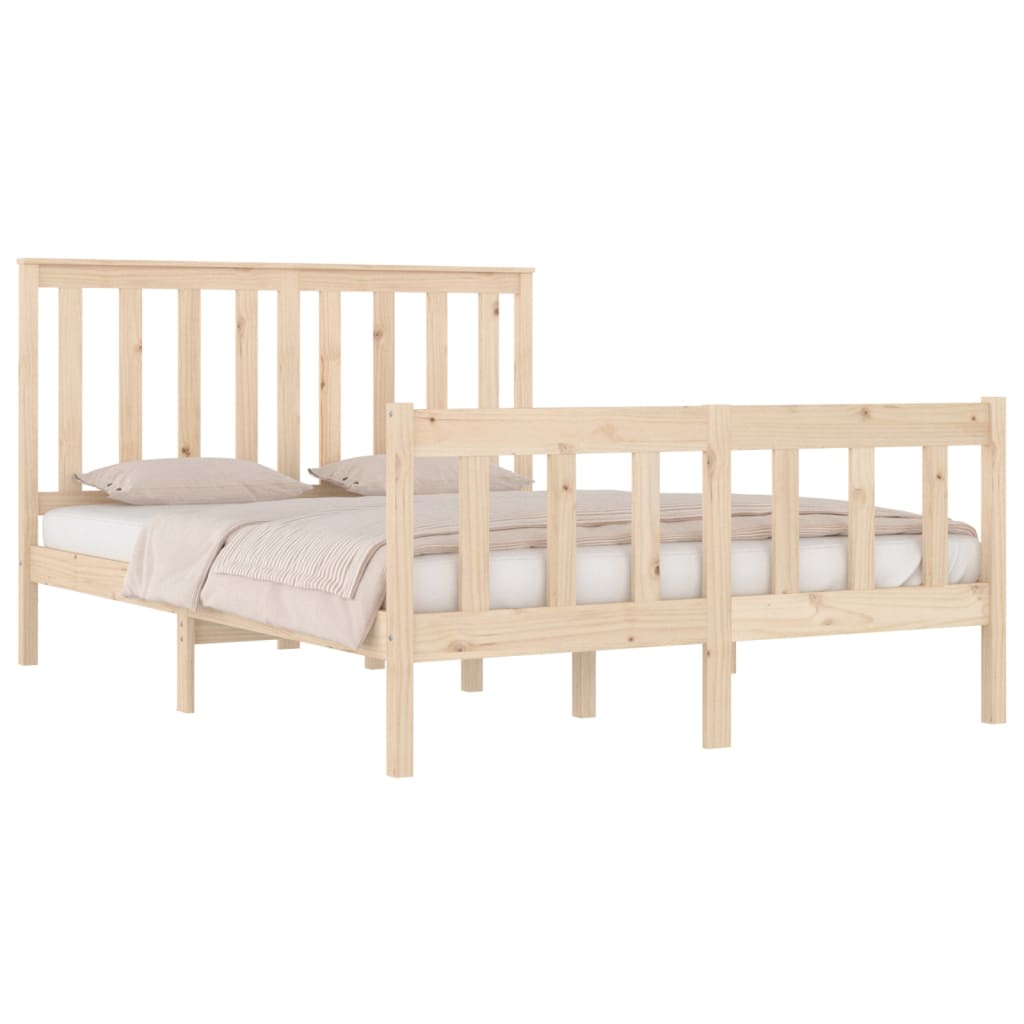 Bedframe met hoofdbord grenenhout 120x200 cm