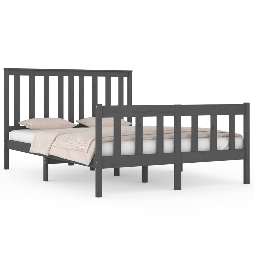 Bedframe met hoofdbord grenenhout 120x200 cm