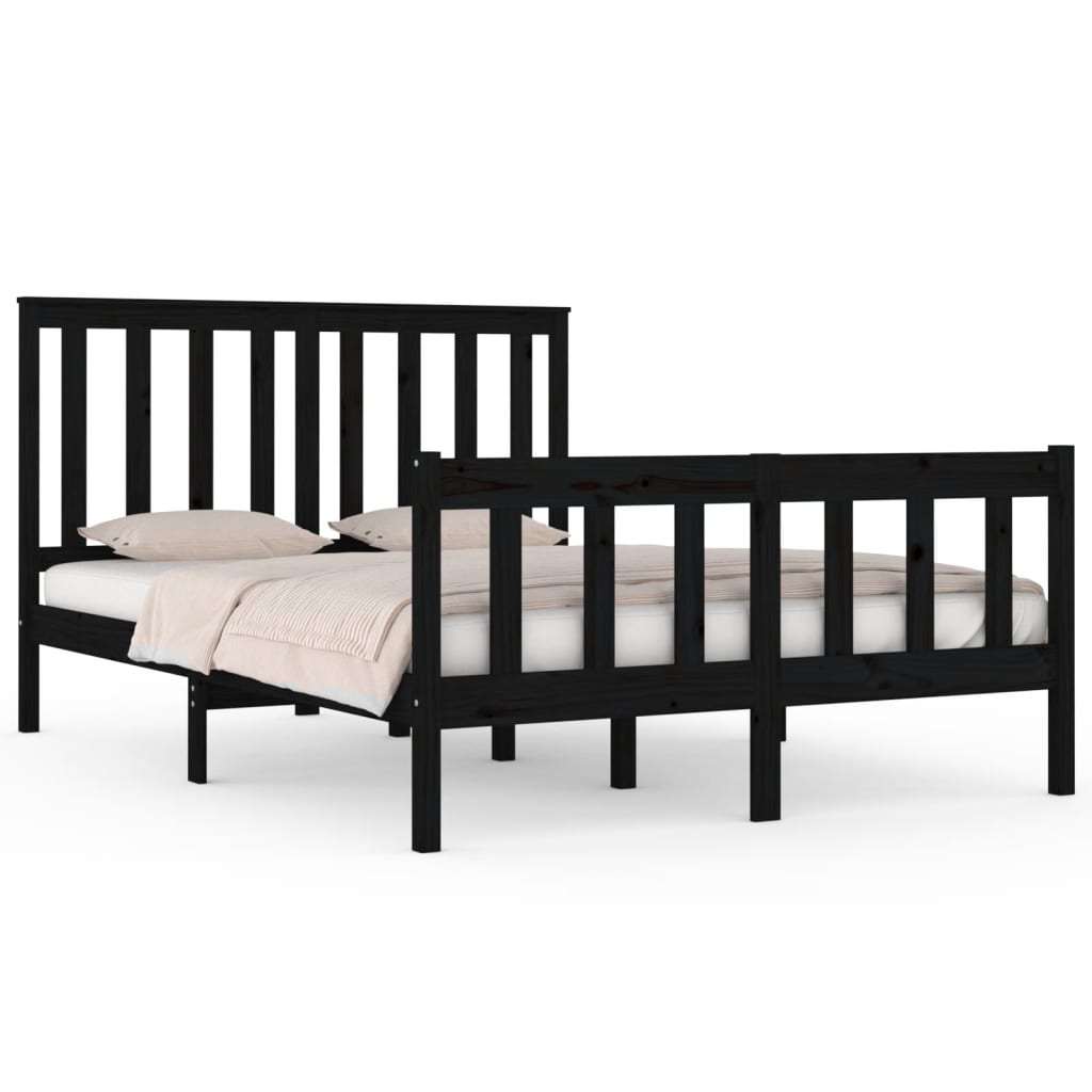 Bedframe met hoofdbord grenenhout 120x200 cm