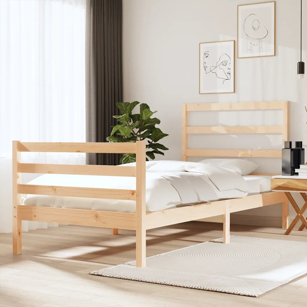 Bedframe massief grenenhout 90x200 cm