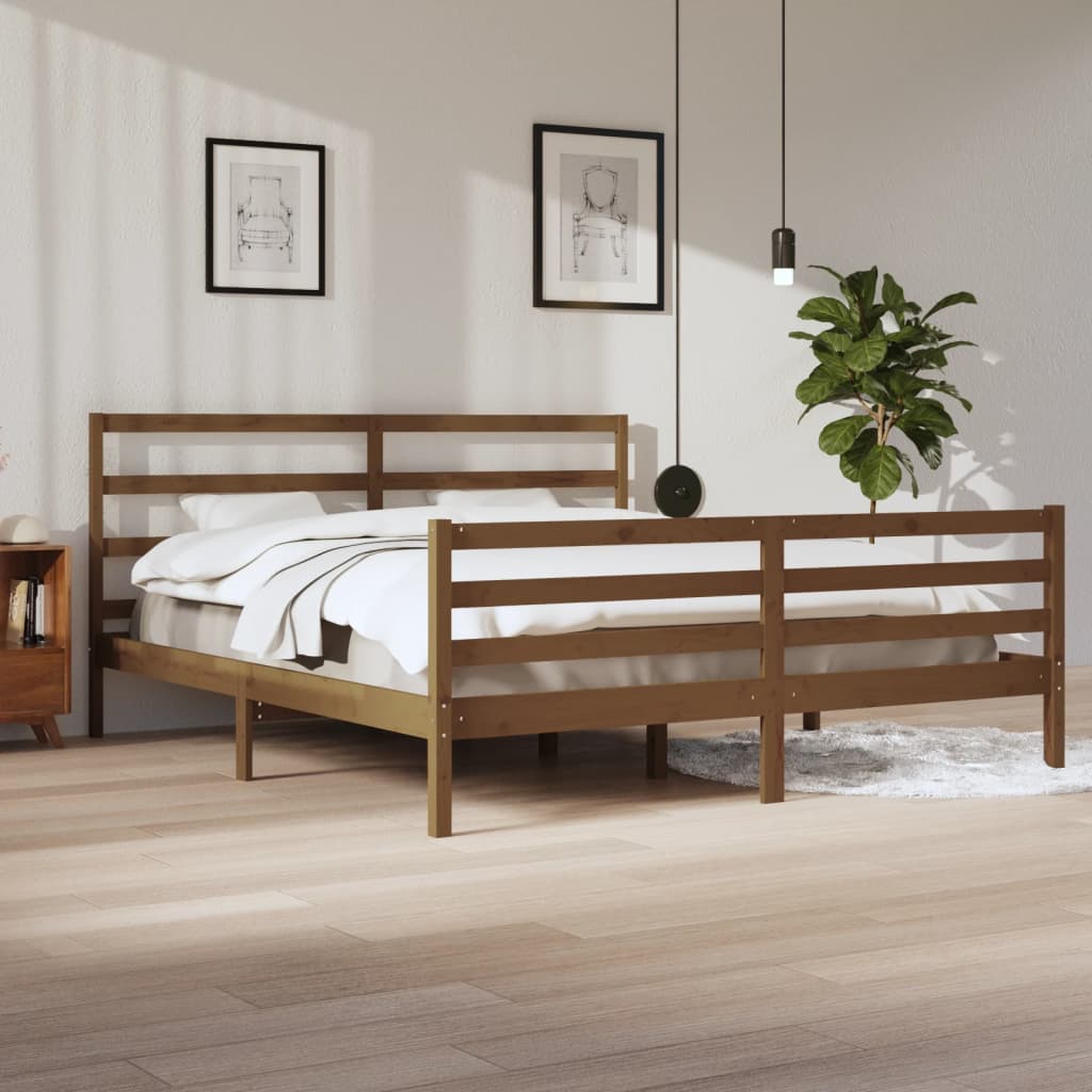 Bedframe massief grenenhout 90x200 cm