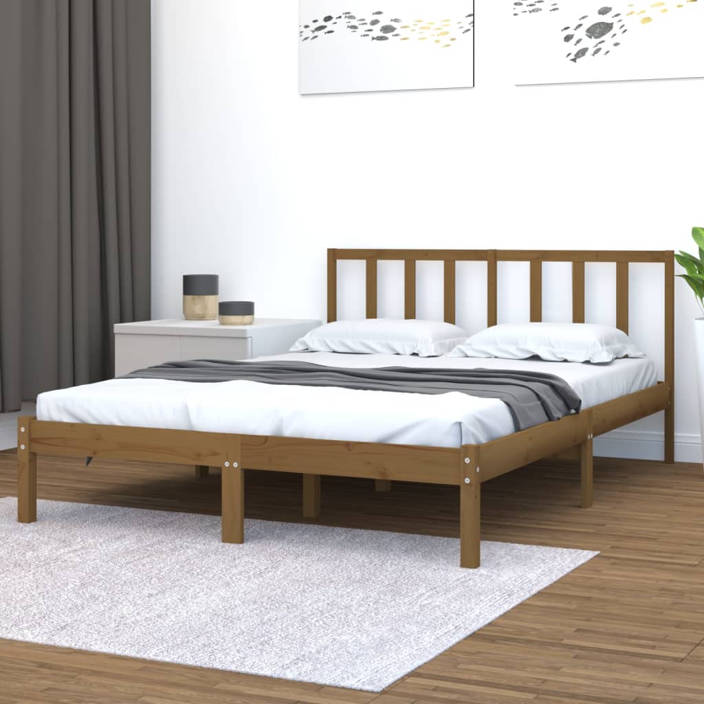 Bedframe massief grenenhout 135x190 cm