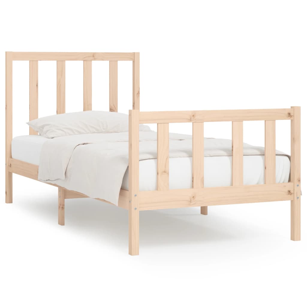 Bedframe massief hout 135x190 cm