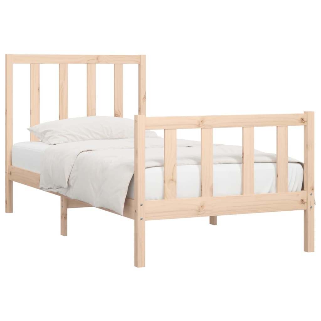 Bedframe massief hout 135x190 cm