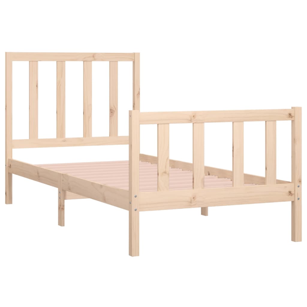 Bedframe massief hout 135x190 cm