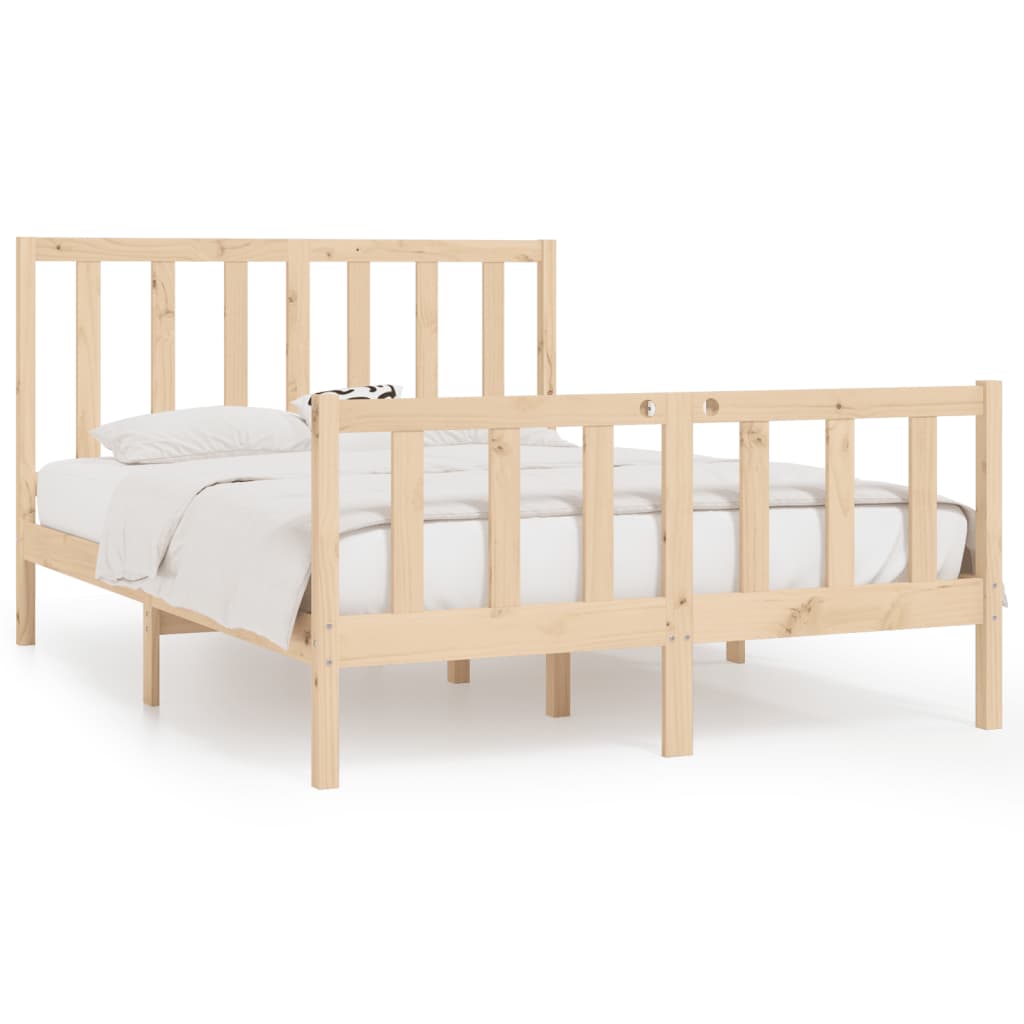 Bedframe massief hout 135x190 cm