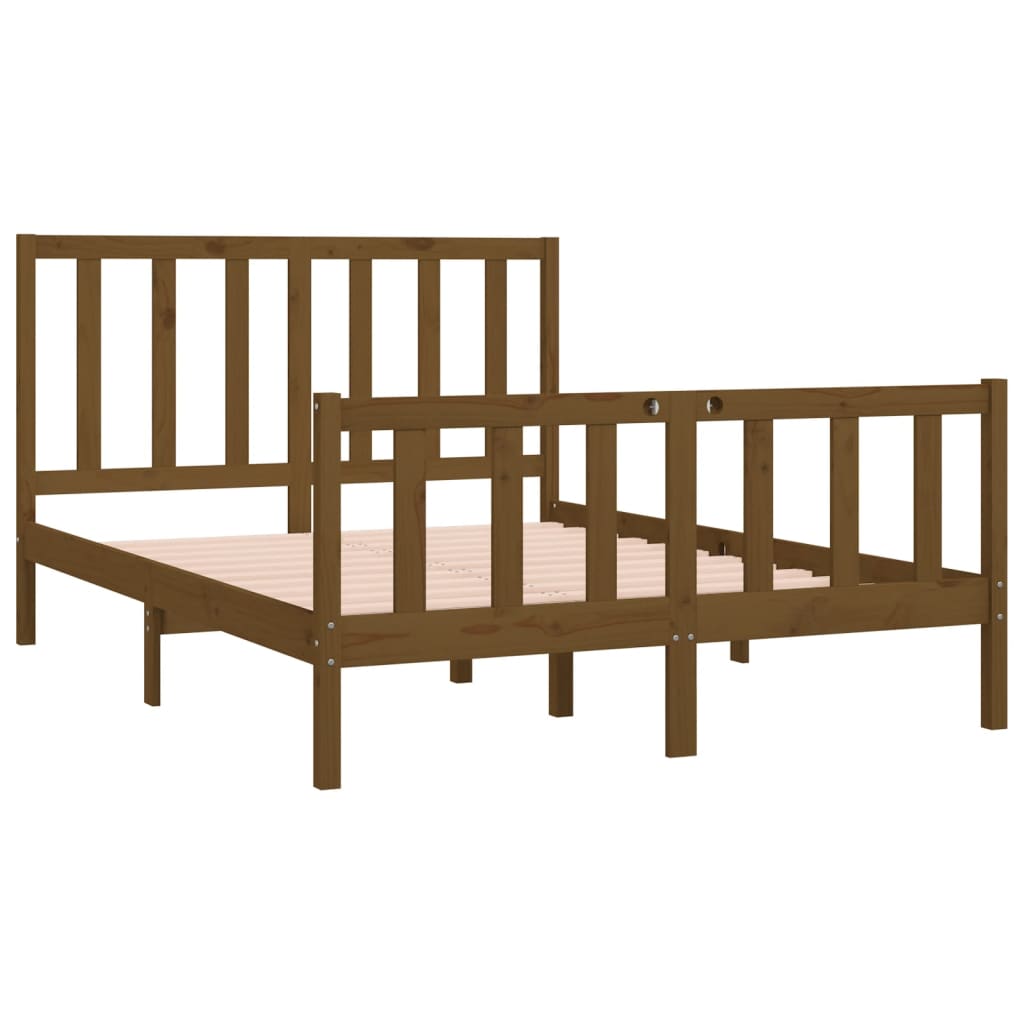 Bedframe massief hout 135x190 cm