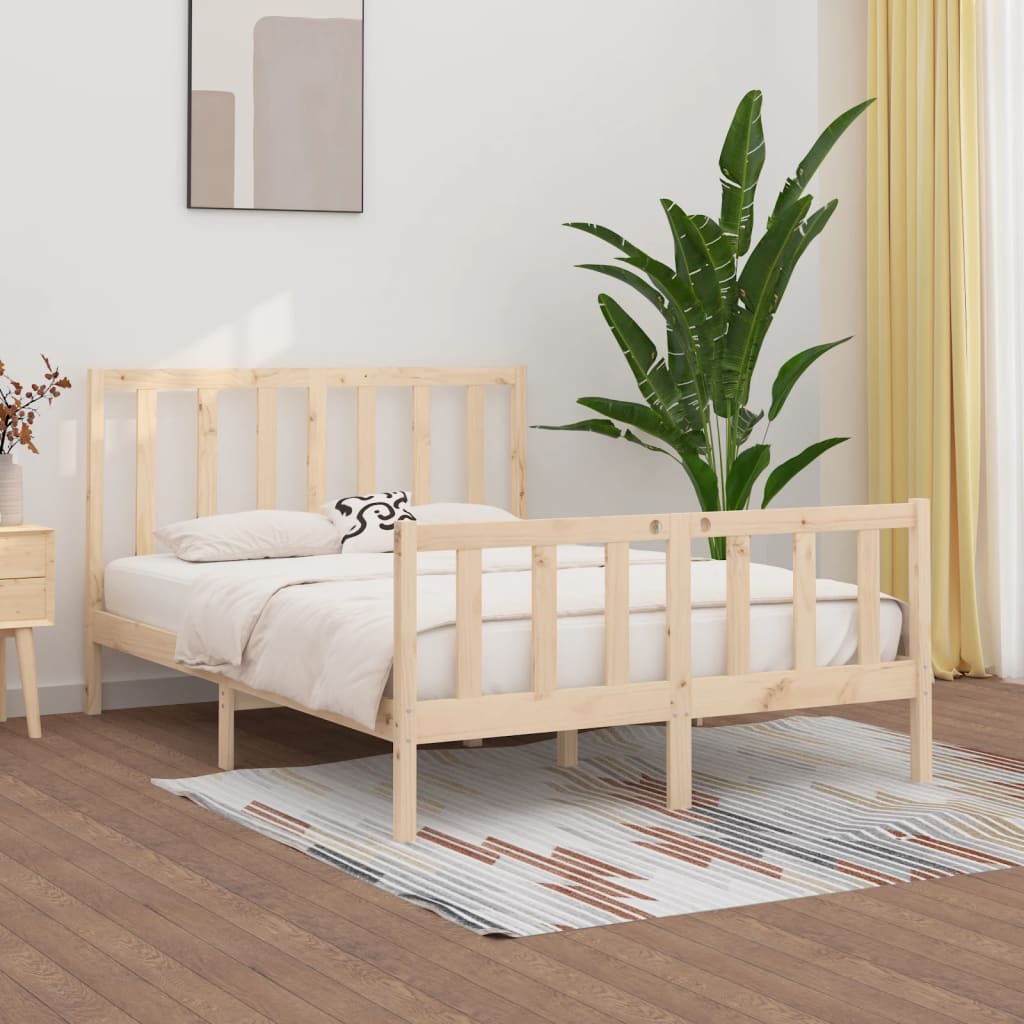 Bedframe massief hout 135x190 cm