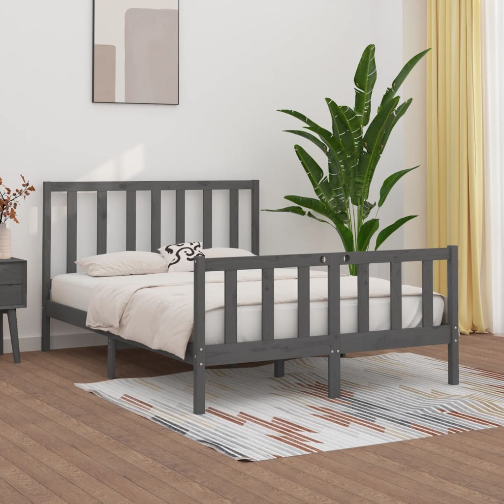 Bedframe massief hout 135x190 cm