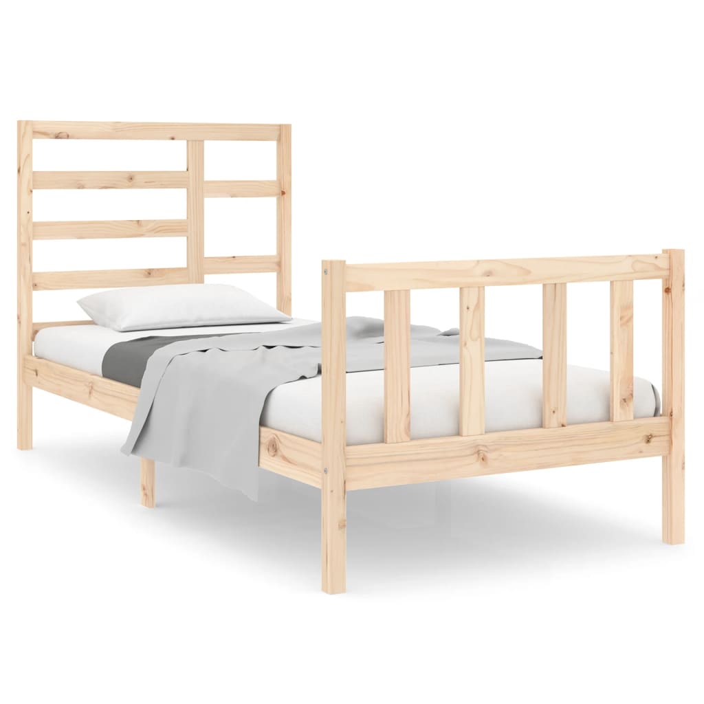 Bedframe massief hout 120x190 cm