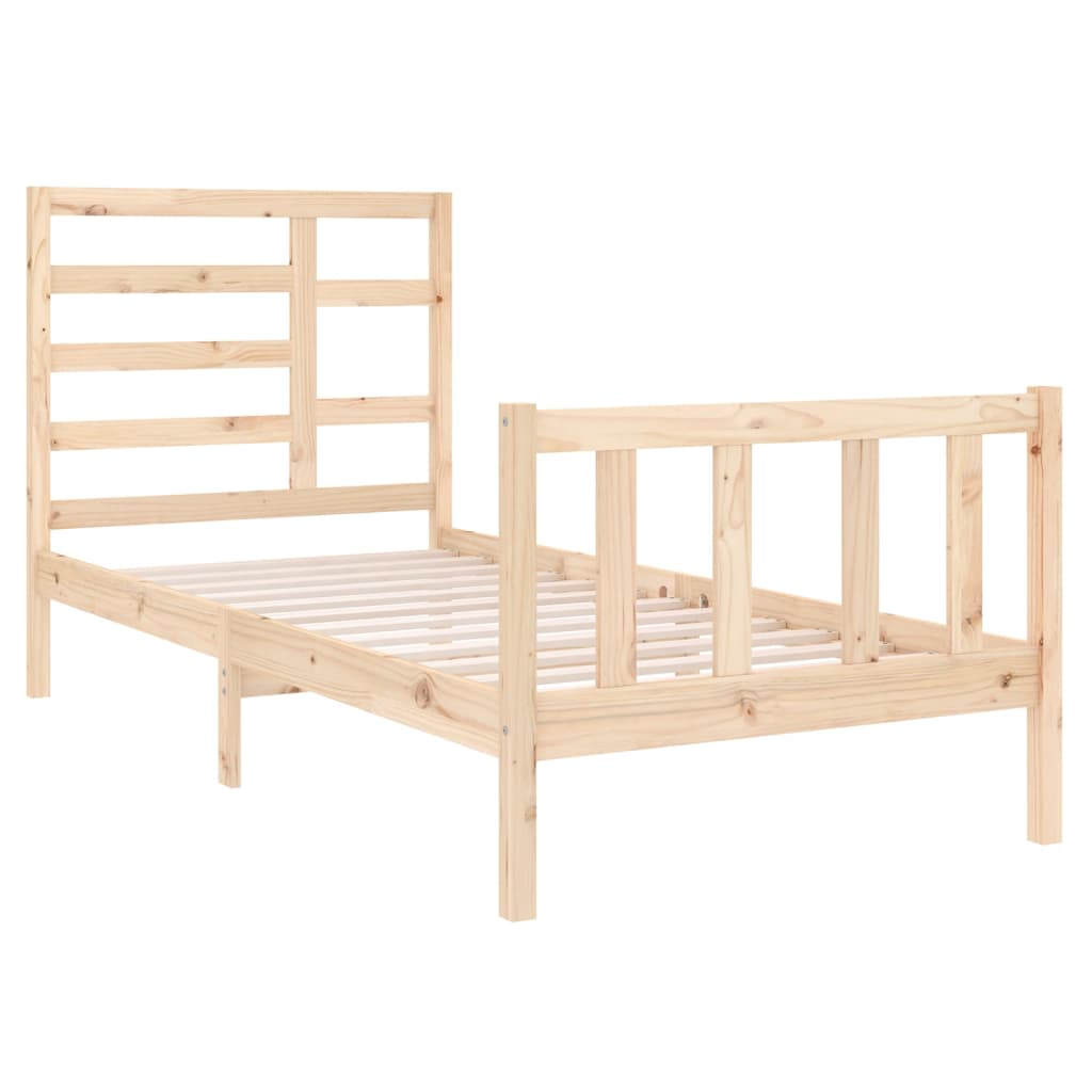 Bedframe massief hout 140x190 cm