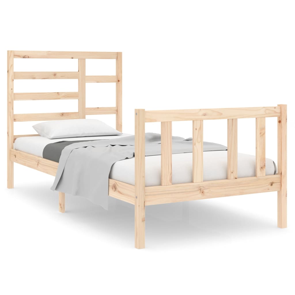 Bedframe massief hout 140x190 cm