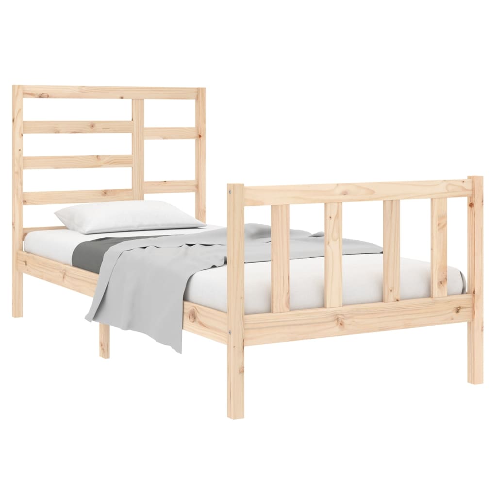 Bedframe massief hout 140x190 cm