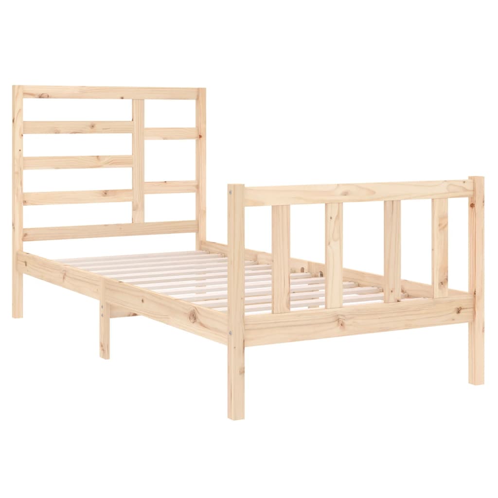 Bedframe massief hout 140x190 cm