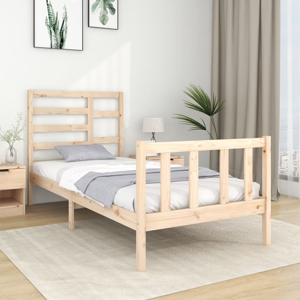 Bedframe massief hout 140x190 cm