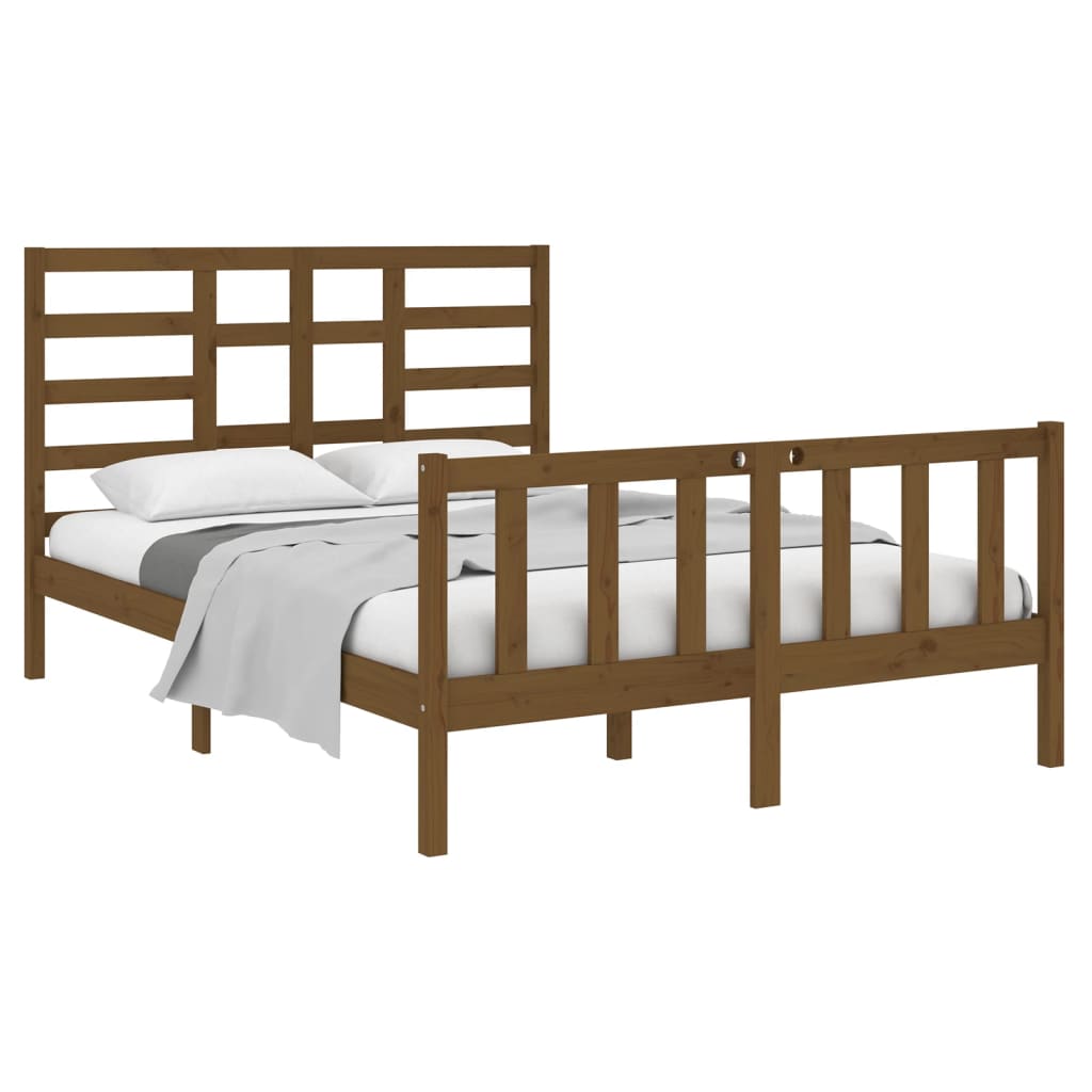 Bedframe massief hout 140x190 cm