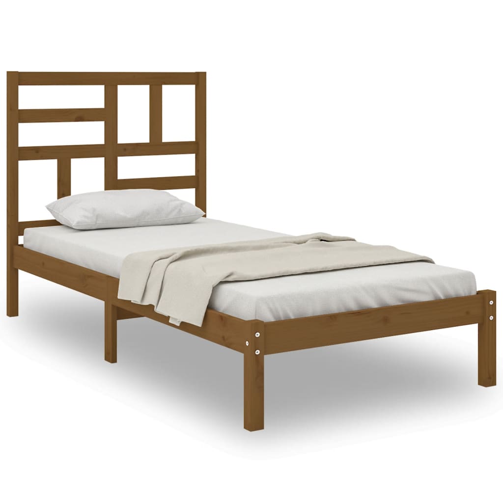 Bedframe massief hout 100x200 cm