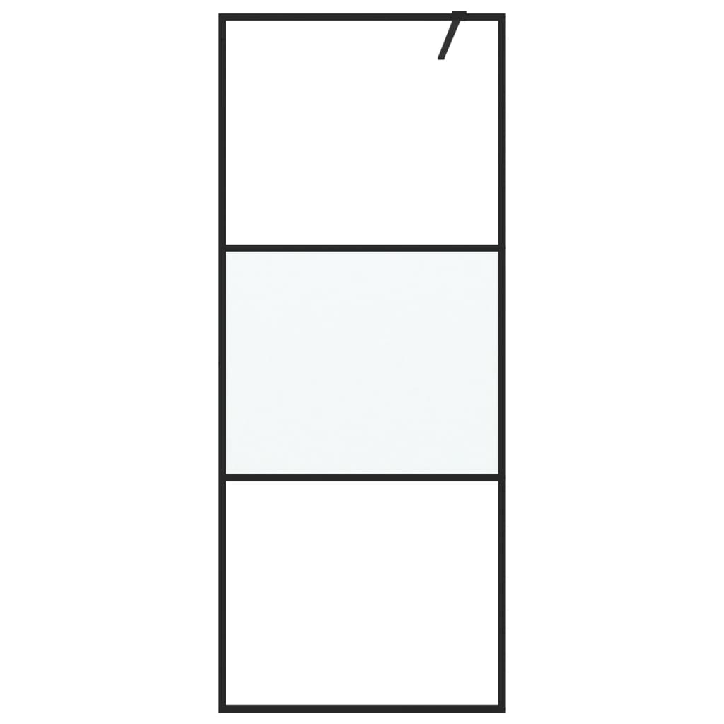 Inloopdouchewand 100x195 cm ESG-glas transparant en