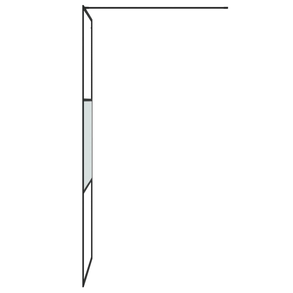 Inloopdouchewand 100x195 cm ESG-glas transparant en