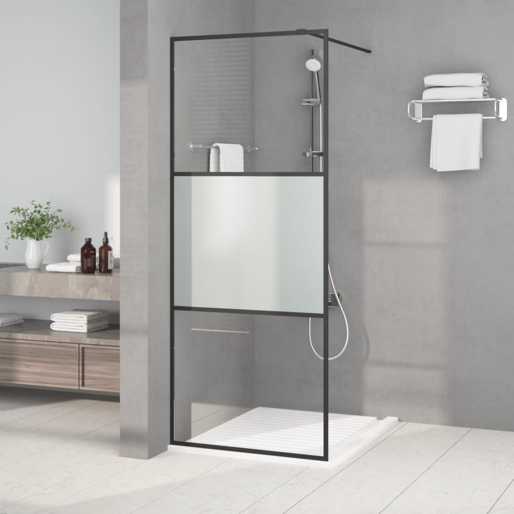 Inloopdouchewand 100x195 cm ESG-glas transparant en