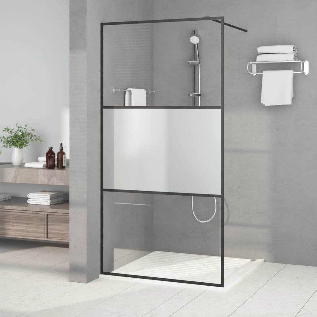 Inloopdouchewand 90x195 cm ESG-glas transparant en