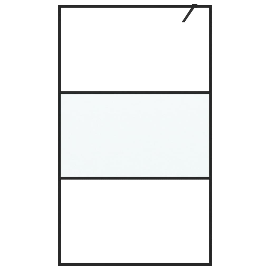 Inloopdouchewand 90x195 cm ESG-glas transparant en