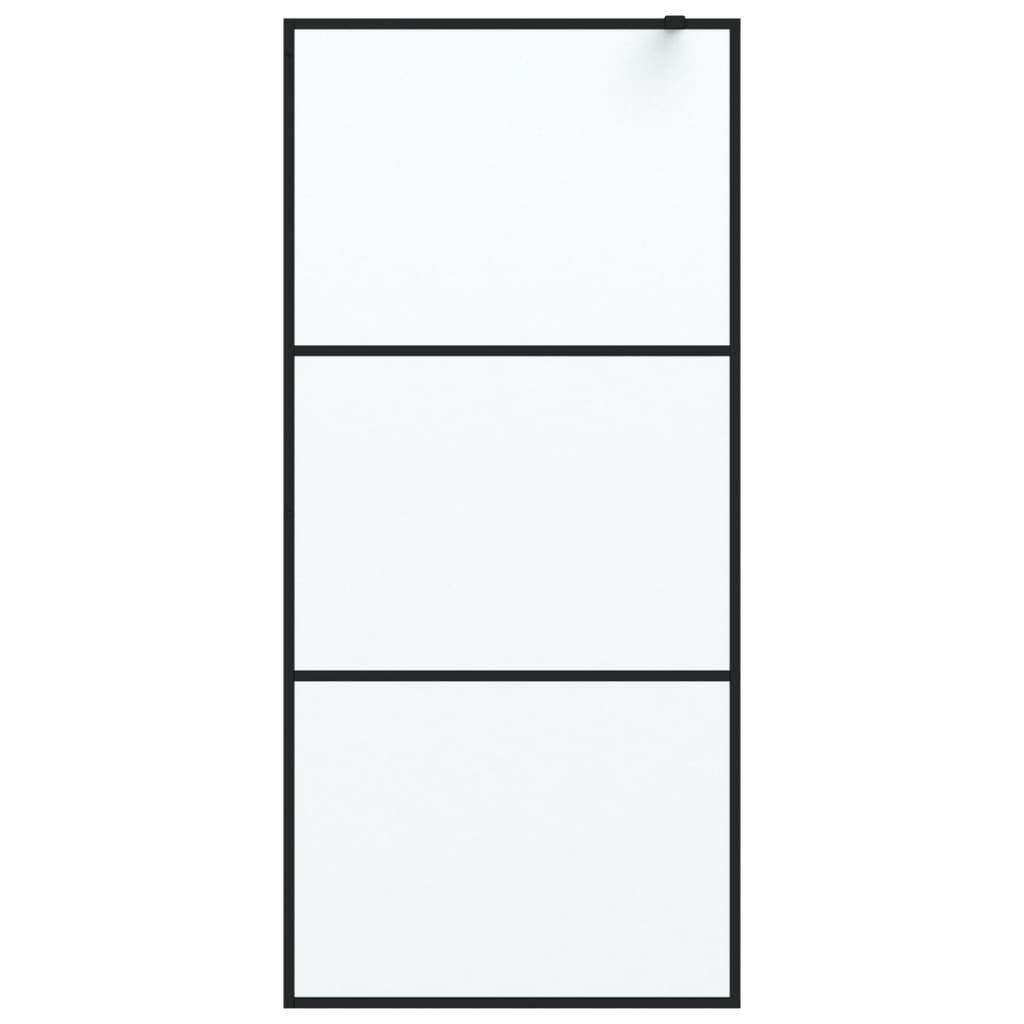 Inloopdouchewand 100x195 cm ESG-glas transparant en