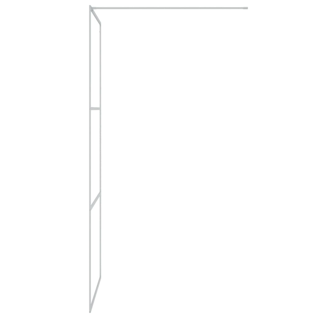 Inloopdouchewand 90x195 cm halfmat ESG-glas zwart