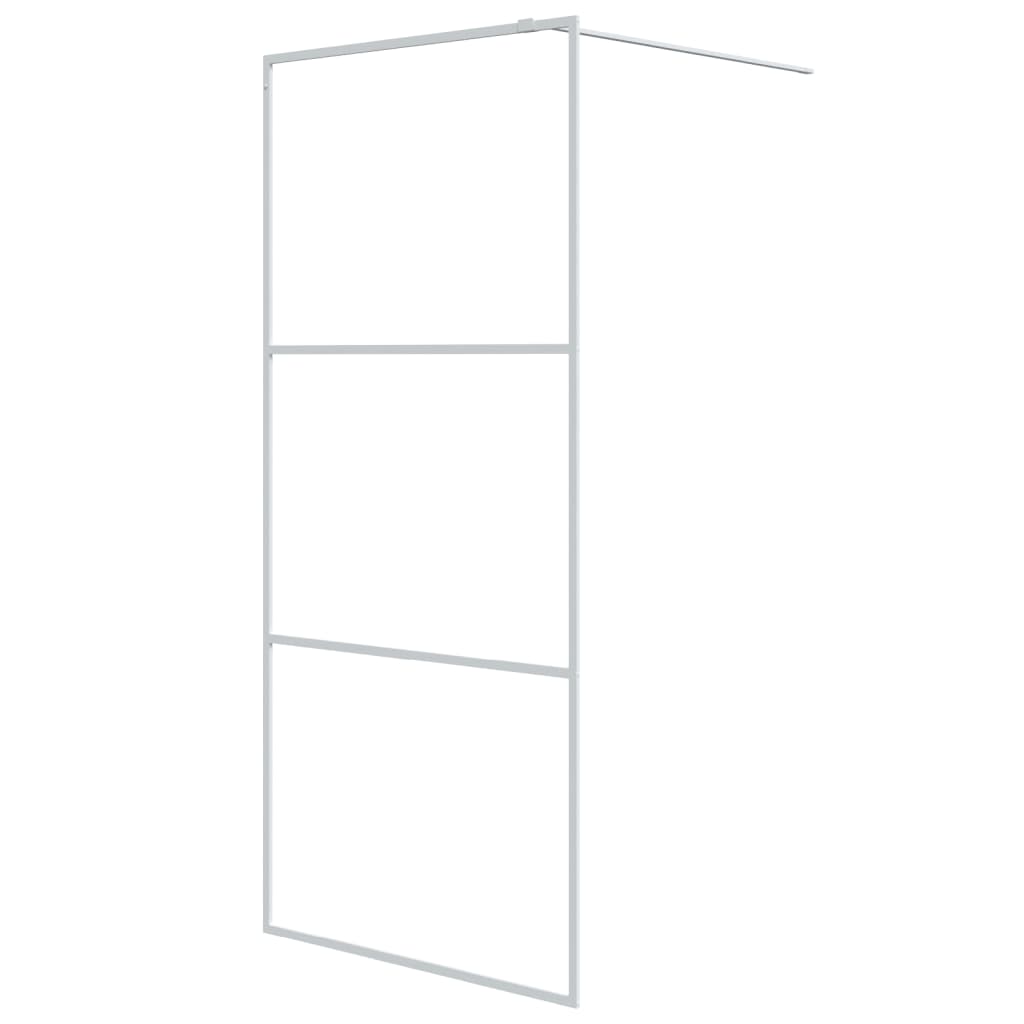 Inloopdouchewand 100x195 cm ESG-glas transparant en