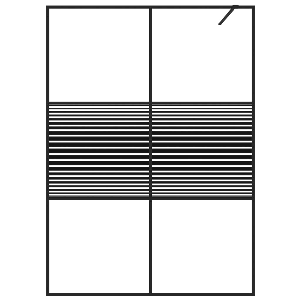 Inloopdouchewand 80x195 cm transparant ESG-glas