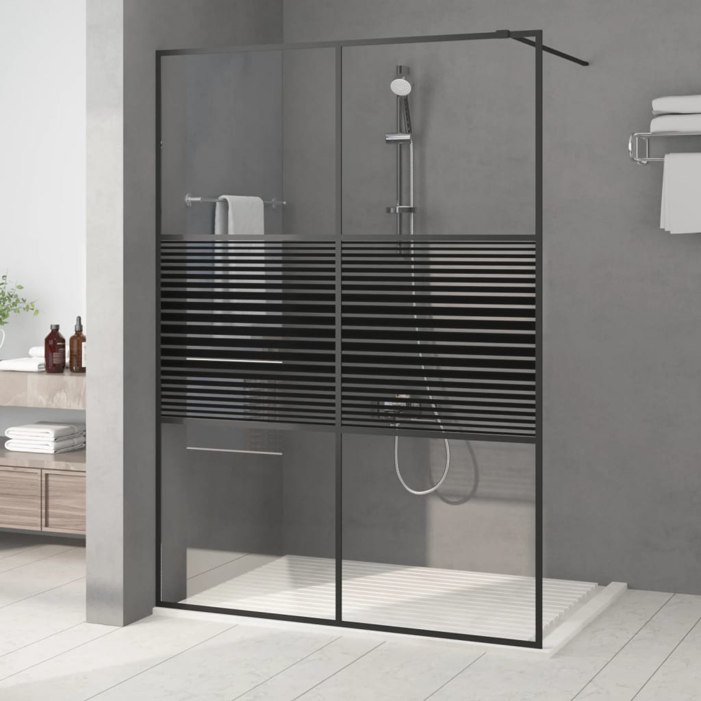 Inloopdouchewand 115x195 cm ESG-glas transparant en