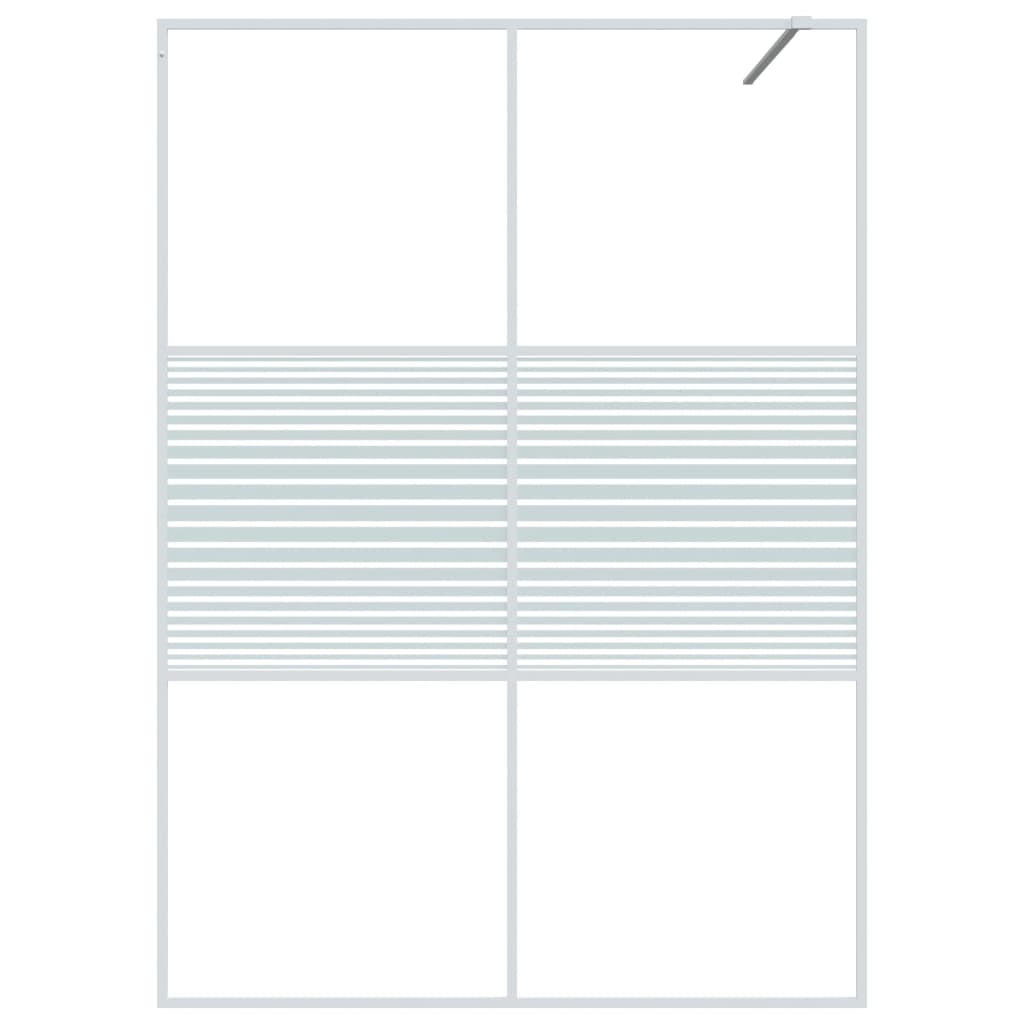 Inloopdouchewand 115x195 cm ESG-glas transparant en