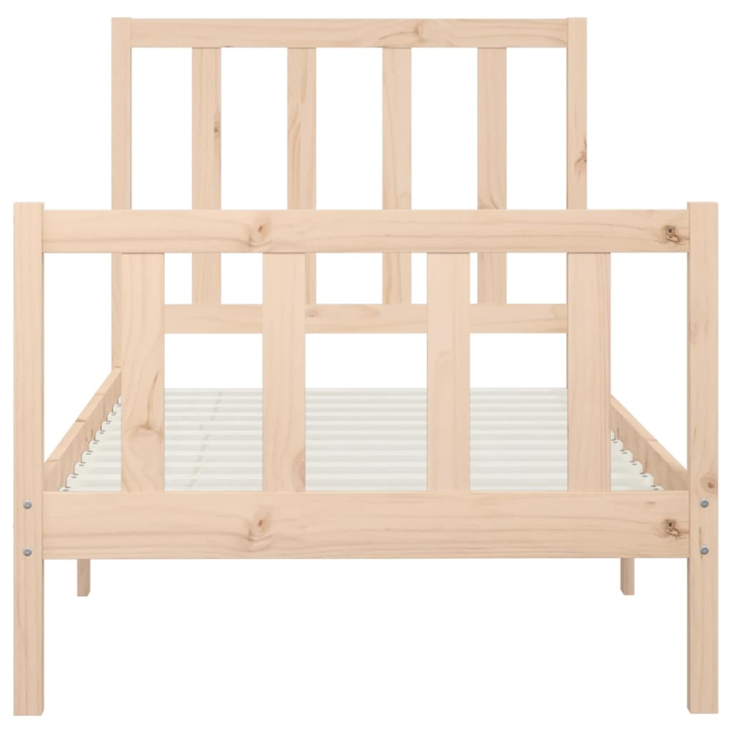 Bedframe massief hout 150x200 cm