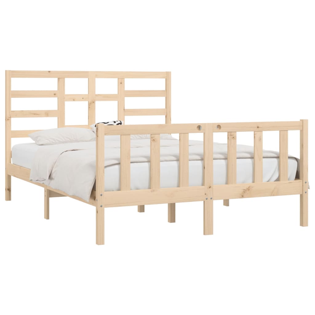 Bedframe massief grenenhout 200x200 cm