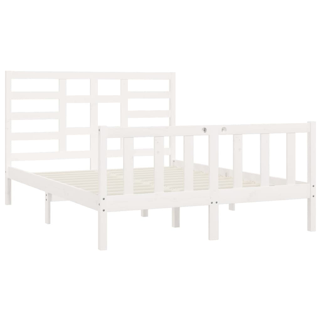 Bedframe massief grenenhout 200x200 cm