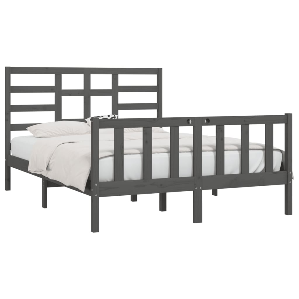 Bedframe massief grenenhout 200x200 cm