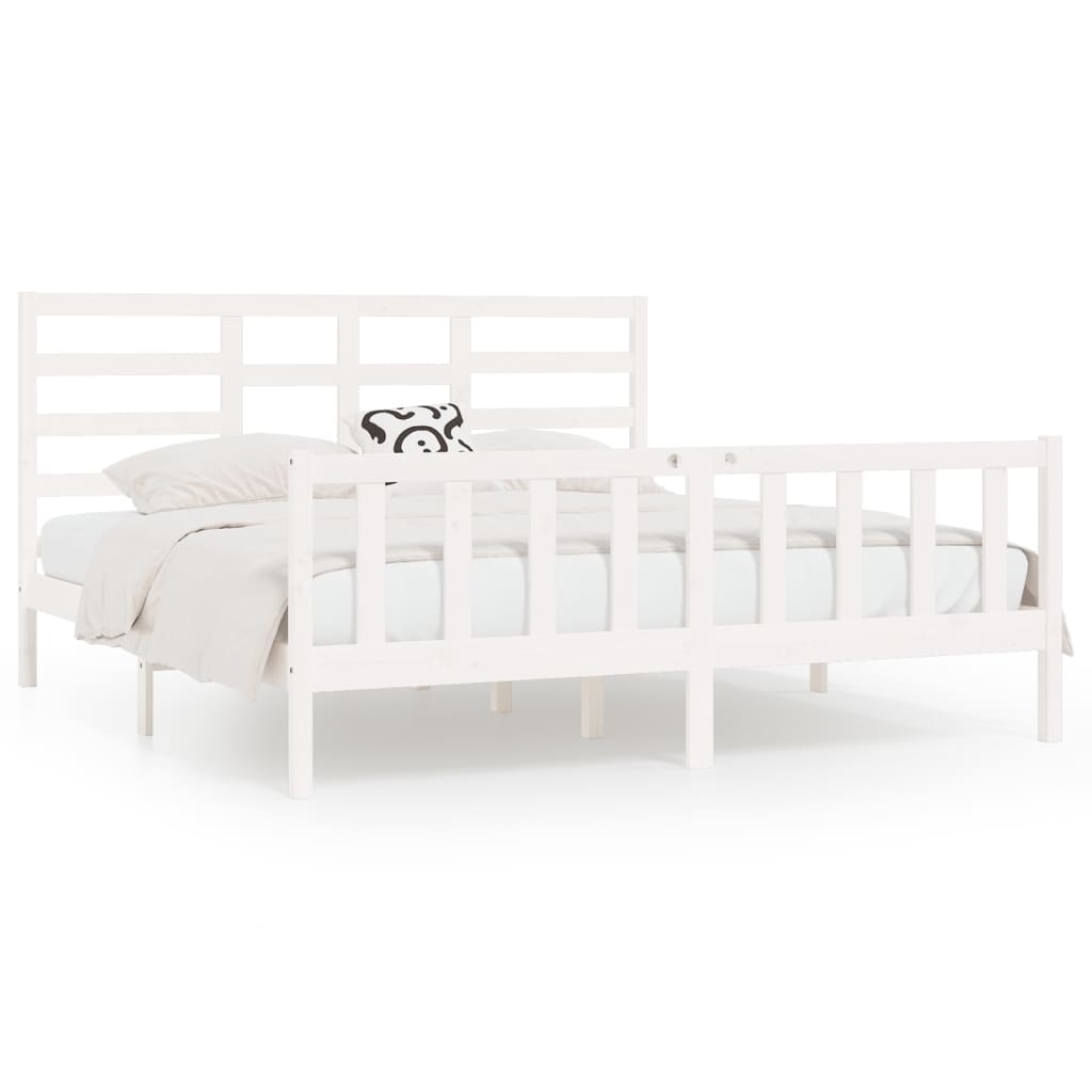 Bedframe massief grenenhout 200x200 cm