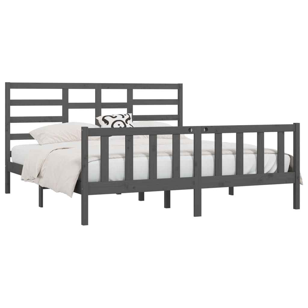 Bedframe massief grenenhout 200x200 cm