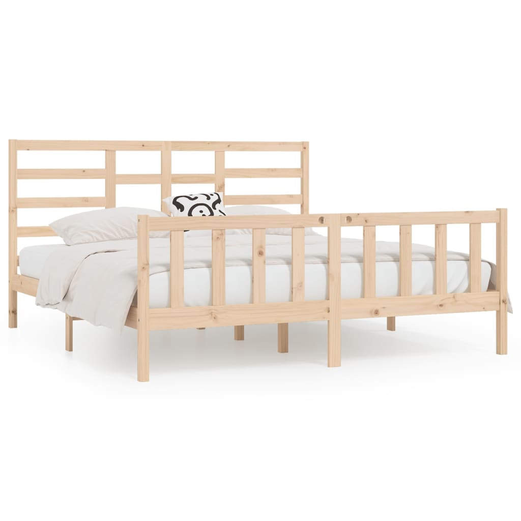 Bedframe massief grenenhout 200x200 cm