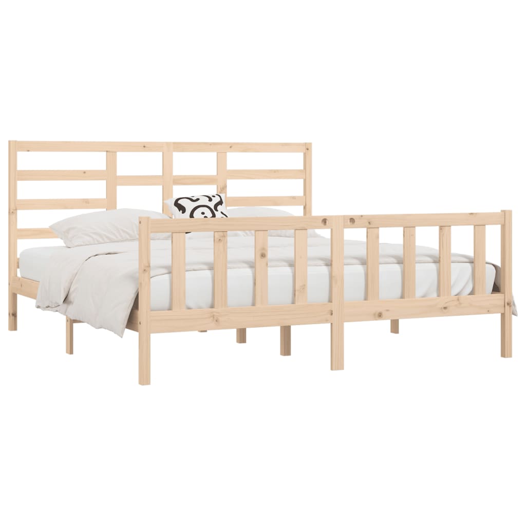 Bedframe massief grenenhout 200x200 cm