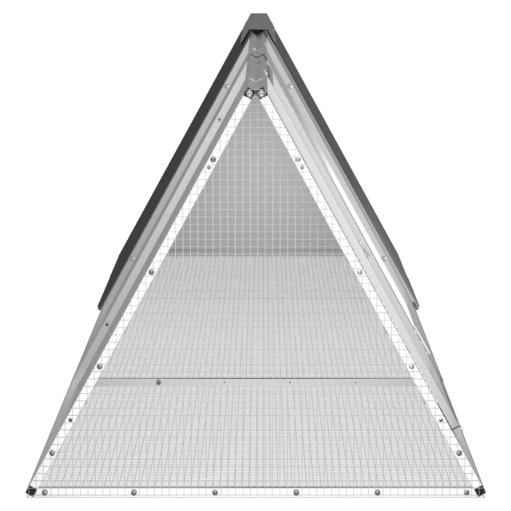 Konijnenhok 504,5x80,5x71 cm gegalvaniseerd staal antraciet