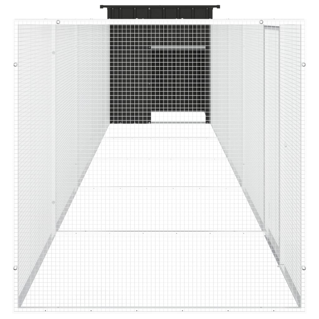 Kippenhok 200x91x100 cm gegalvaniseerd staal