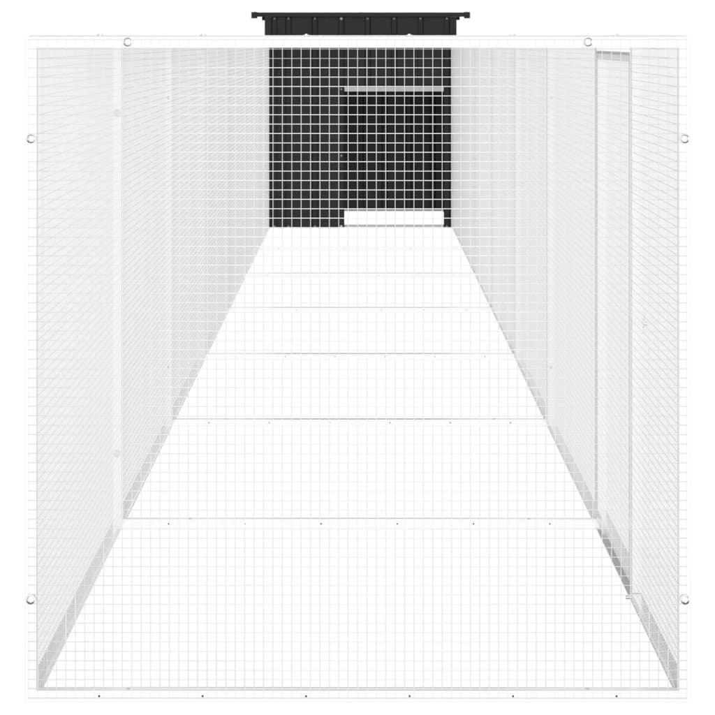 Kippenhok 200x91x100 cm gegalvaniseerd staal