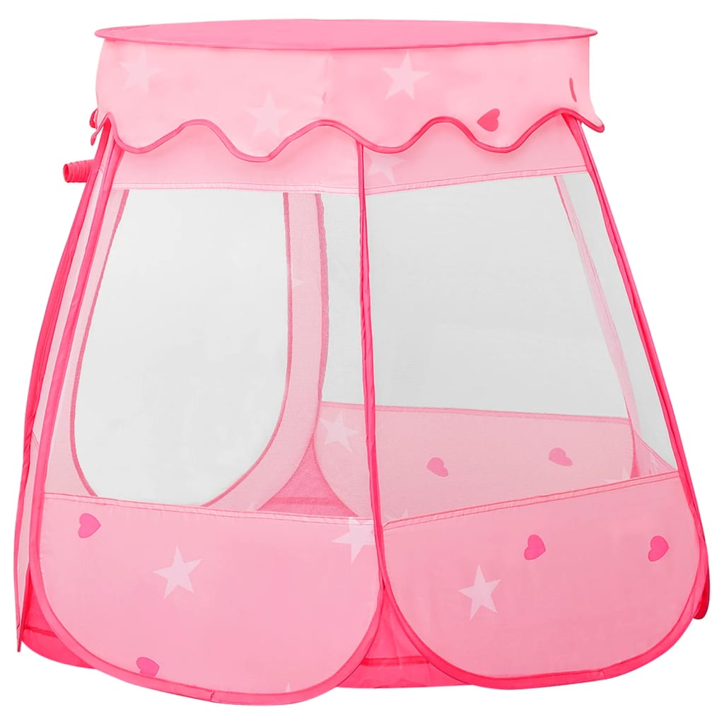 Kinderspeeltent met 250 ballen 102x102x82 cm roze