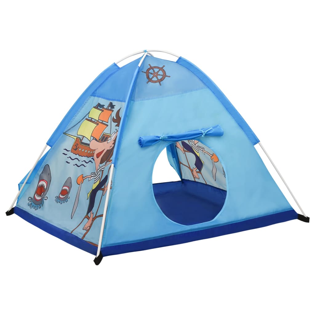 Kinderspeeltent met 250 ballen 120x120x90 cm blauw