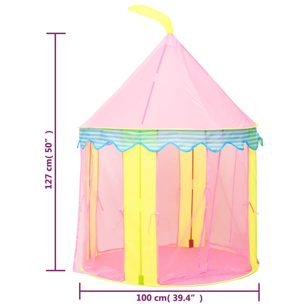 Kinderspeeltent met 250 ballen 100x100x127 cm roze