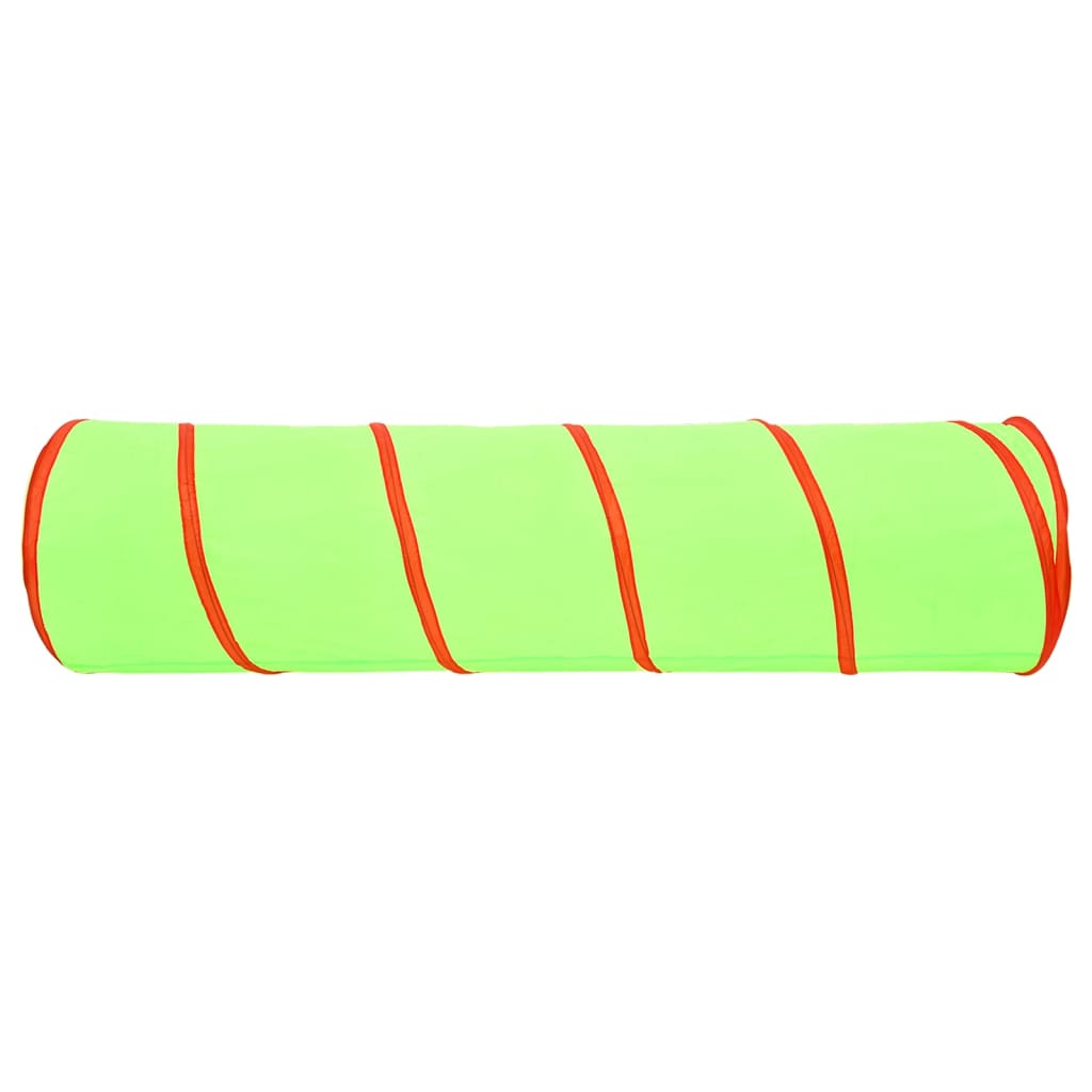 Kinderspeeltunnel met 250 ballen 175 cm polyester groen