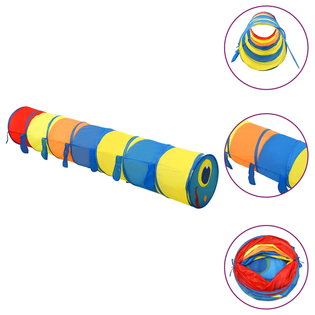 Kinderspeeltunnel met 250 ballen 245 cm polyester