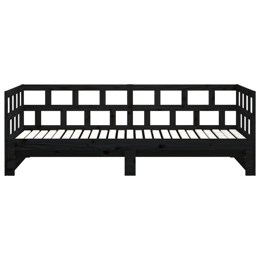 Slaapbank uitschuifbaar massief grenenhout 2x(90x200) cm