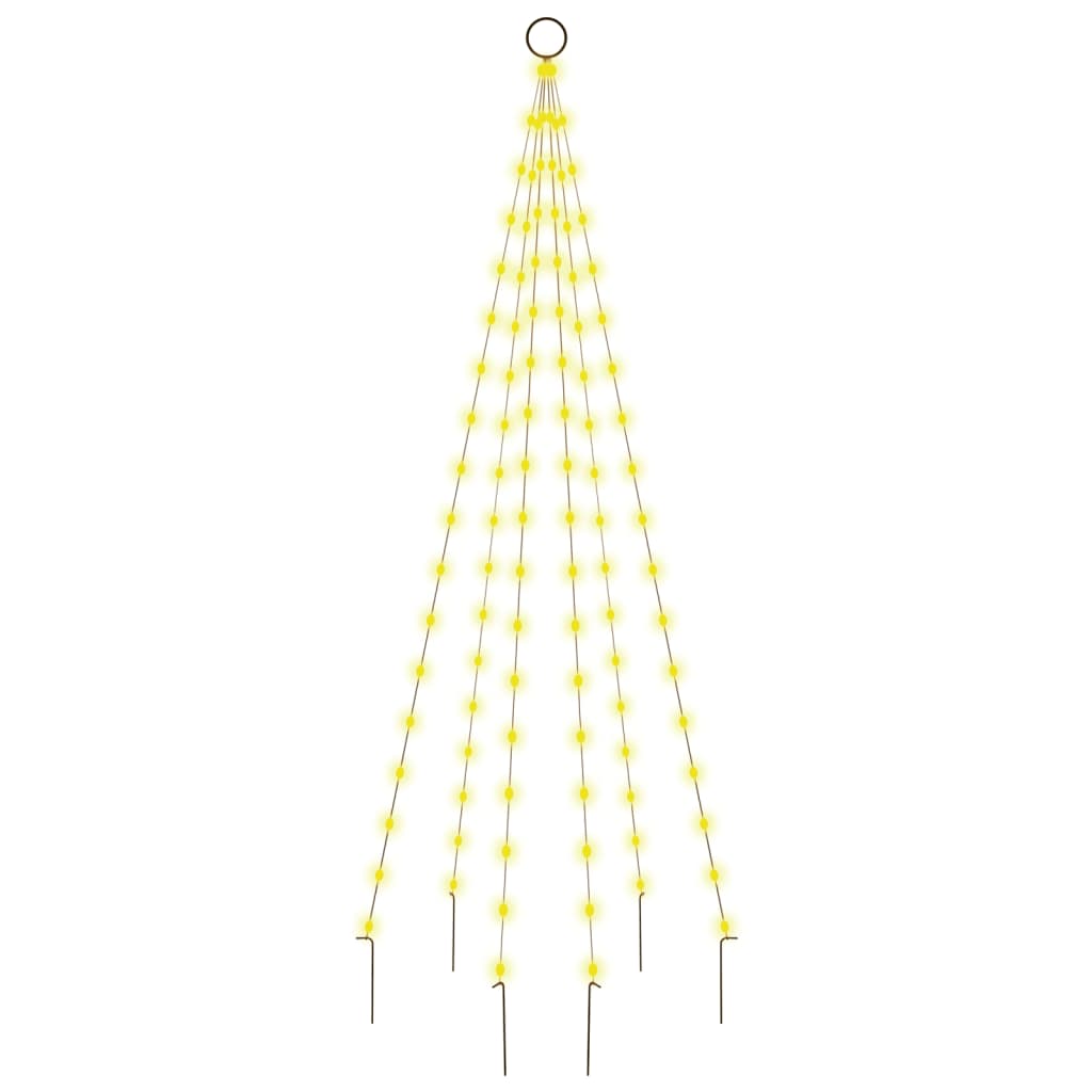 Vlaggenmast kerstboom 732 LED's koudwit 500 cm